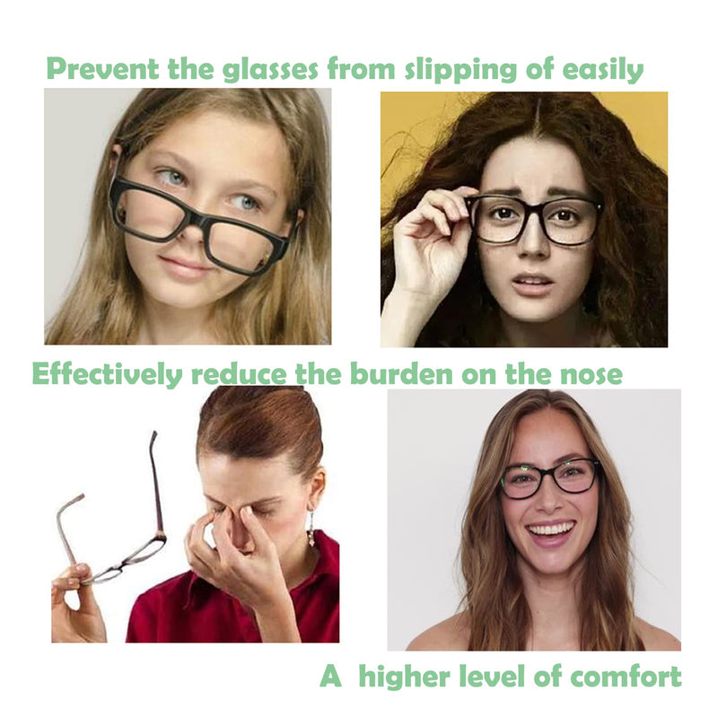[Australia] - Adhesive Eye Glasses Nose Pads, D Shape Anti-Slip Adhesive Stick on Nose Pads,Soft Silicone for Glasses, Eyeglasses and Sunglasses, 2mm,Black,5 Pairs Black,5 Pairs 