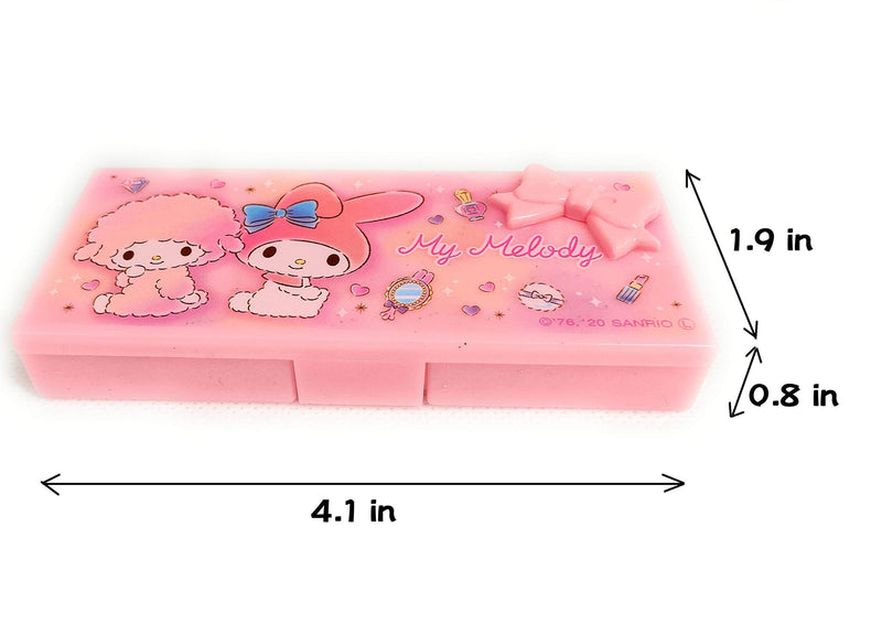 [Australia] - Sanrio My Melody Container Cosmetic Care Case Makeup Travel Accessory Cases 4.1in x 1.9in x 0.8in (Yume Cosme) 