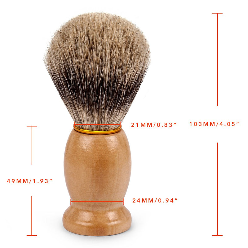 [Australia] - QSHAVE 100% Best Original Pure Badger Hair Shaving Brush Handmade. Real Wood Base. Perfect for Wet Shave, Safety Razor, Double Edge Razor 