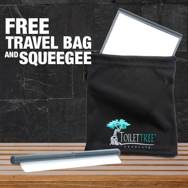 [Australia] - ToiletTree Products Fogless Shower Bathroom Mirror with Squeegee and Travel Bag 