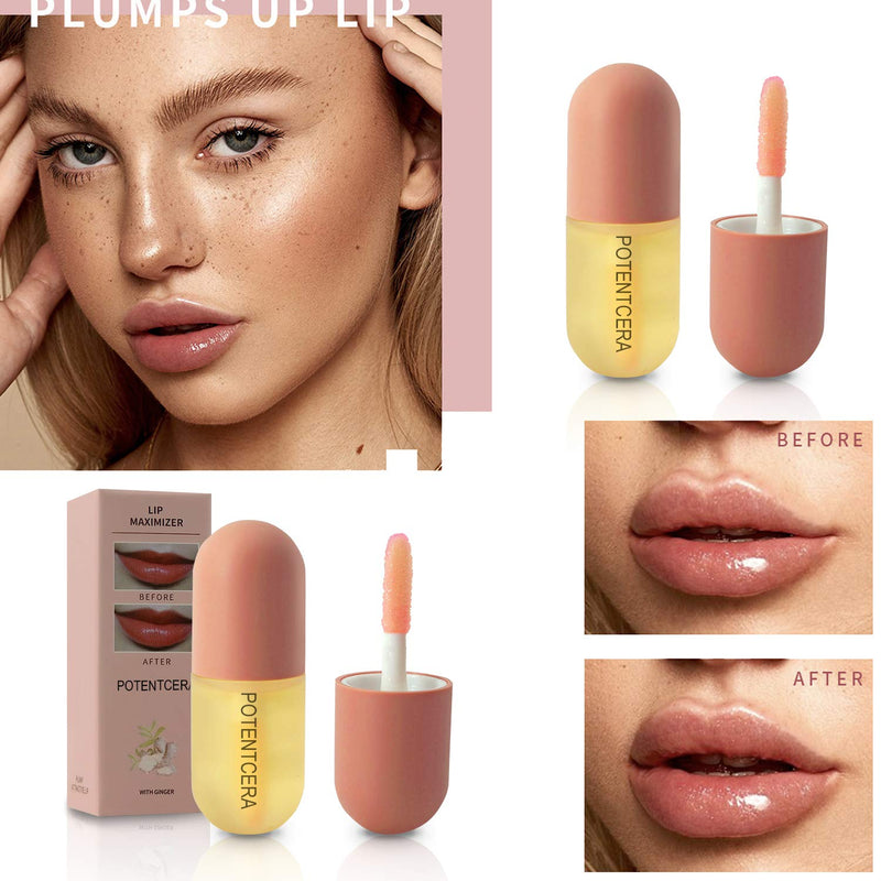 [Australia] - Lip Plumper,Lip Glaze,Lip Gloss,Lip oil,Natural Lip Enhancer,Lip Care Serum,Lip Plumper Fuller Hydrated Beauty Lips Plumper Oil,Moisturizing Transparent Lip Oil Portable 