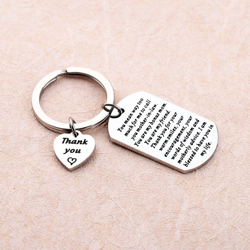 [Australia] - WSNANG Mother in Law Gift Future Mother Gift I Am Blessed to Have You in My Life Mother in Law Keychain Thank You Gift Wedding Gift 