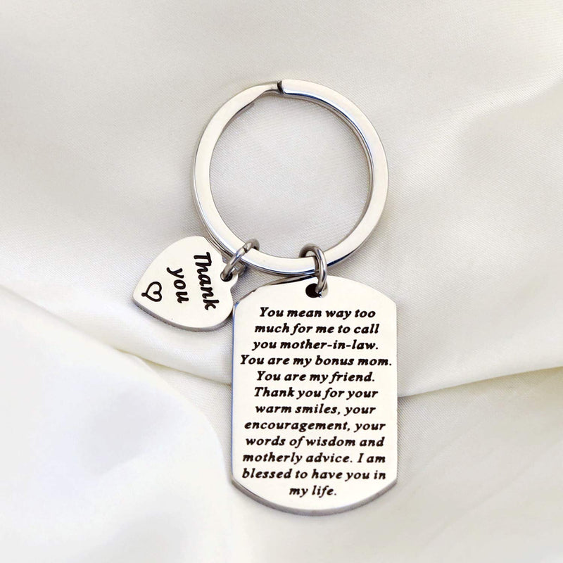 [Australia] - WSNANG Mother in Law Gift Future Mother Gift I Am Blessed to Have You in My Life Mother in Law Keychain Thank You Gift Wedding Gift 