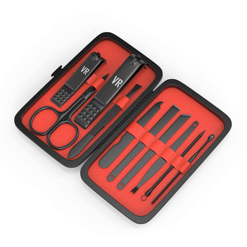 [Australia] - Viking Revolution Manicure Set for Men - Mens Nail Care Kit with Nail Clippers for Professional Grooming - Pedicure and Manicure Travel Kit for Men 