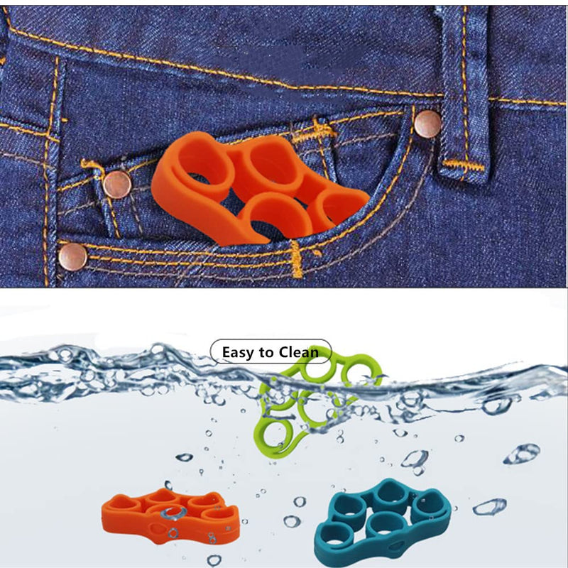[Australia] - 3pcs Finger Stretcher Exerciser, Hand Grip Strengthener, Hand Exerciser,Forearm Exerciser Trainer Silicone Rings for Muscle & Rehabilitation 