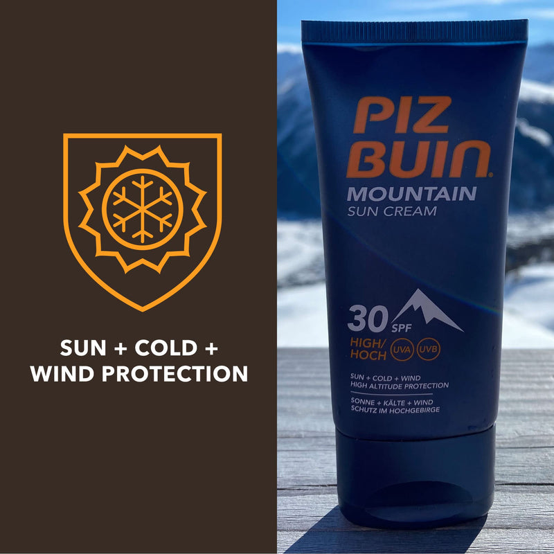 [Australia] - Piz Buin Mountain Face Suncream SPF 50+ and Lipstick SPF 30 2-in-1, 20ml Suncream & Lip Protector 