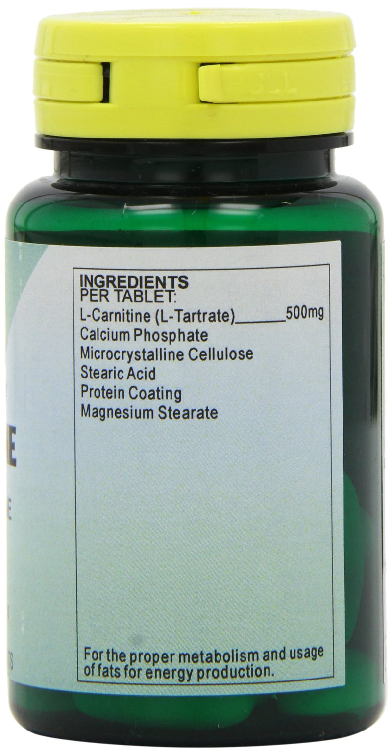 [Australia] - Health Plus L-Carnitine 500mg Energy and Weight Control Supplement - 30 Tablets 