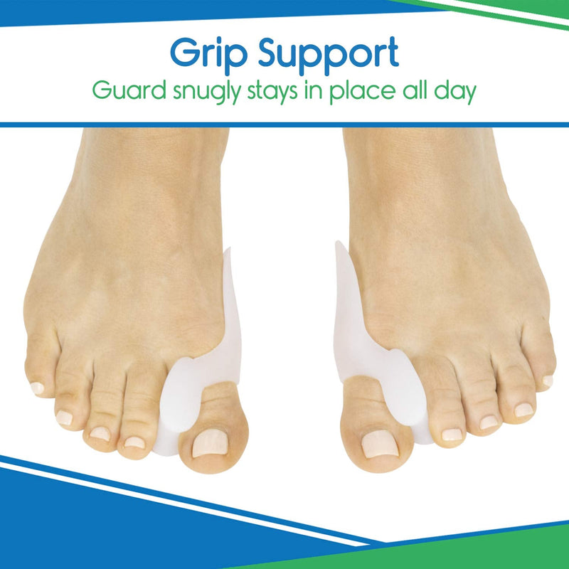 [Australia] - ViveSole Bunion Guard (2 Pack) - Silicone Big Toe Separator Cushion Straightener Pads - Gel Hallux Valgus Fix Spacers, Protectors, Orthopedic Correctors - Padding Bunion Support for Pain Relief 