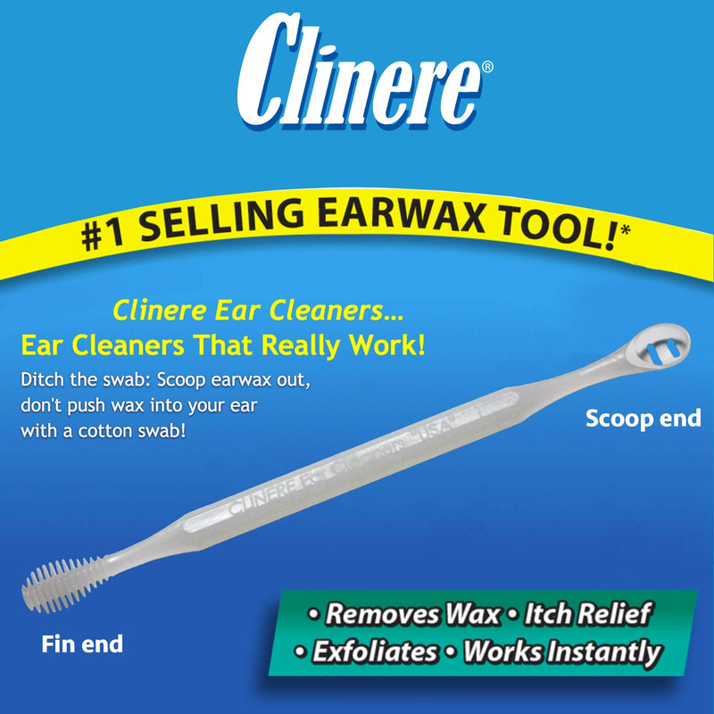 [Australia] - Clinere® Ear Cleaners, 10 Count Earwax Remover Tool Safely and Gently Cleaning Ear Canal at Home, Ear Wax Cleaner Tool, Itch Relief, Ear Wax Buildup, Works Instantly, Exfolimates, Earwax Cleaners. 10 Count (Pack of 1) 