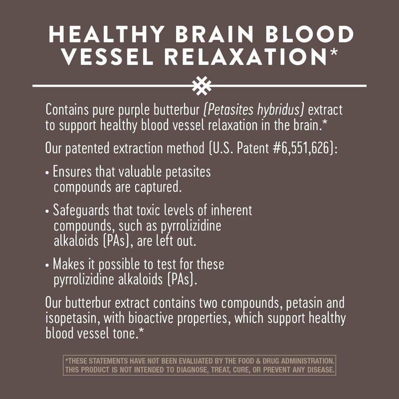 [Australia] - Enzymatic Therapy Petadolex Pro-Active Blood Vessel Health with Patented Butterbur, 60 Softgels 