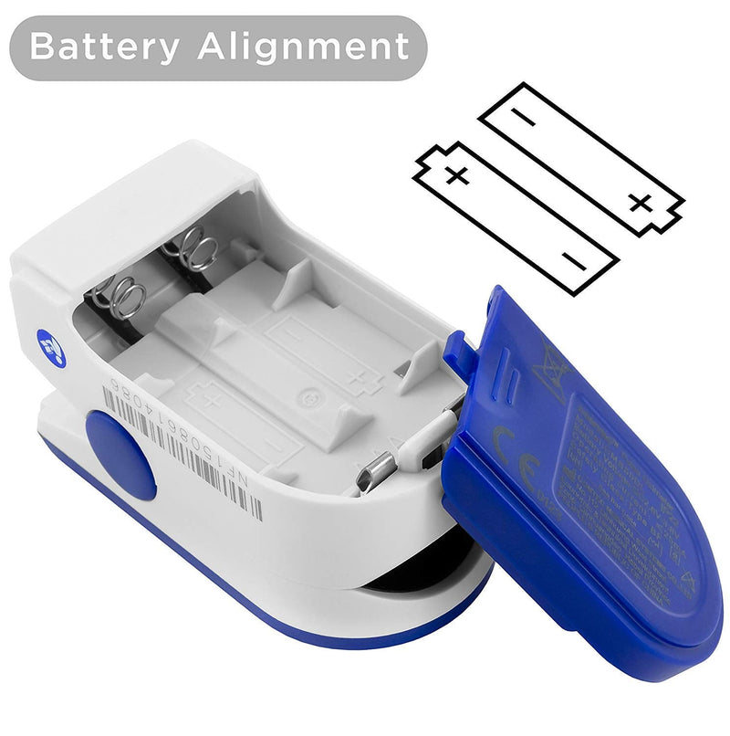 [Australia] - FaceLake FL350 Blue Pulse Oximeter with Carrying Case, Lanyard & Batteries 