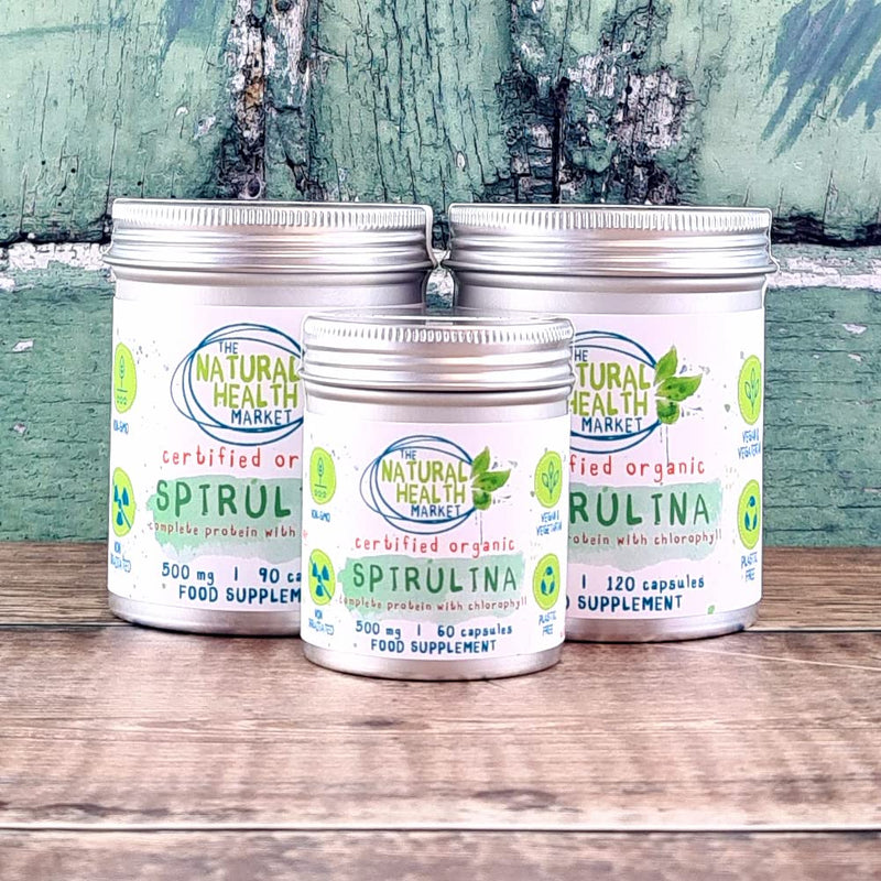 [Australia] - Organic Spirulina 500mg Capsules by The Natural Health Market � Soil Association Certified Organic � Vegan Friendly Capsule Shell (90 Capsules) 90 Capsules 