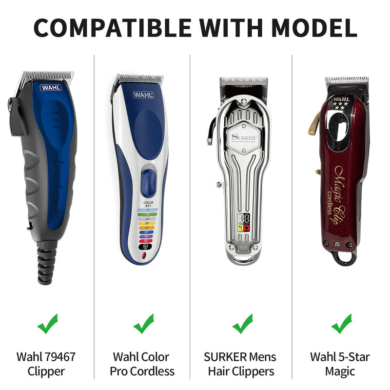 [Australia] - Clipper Guards Cutting Guides for Wahl with Metal Clip #37-500 – /8” to ”– Fits All Full Size Wahl Clippers (Pack of 10) Pack of 10 