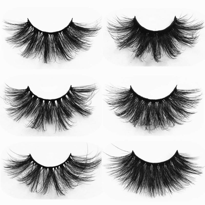 [Australia] - OLEEYA 7Pairs 25 mm Exaggerated False Eyelashes Natural Thick Multi -Dimensional Suitable for All Women And Girls (8D-003) 8D-003 