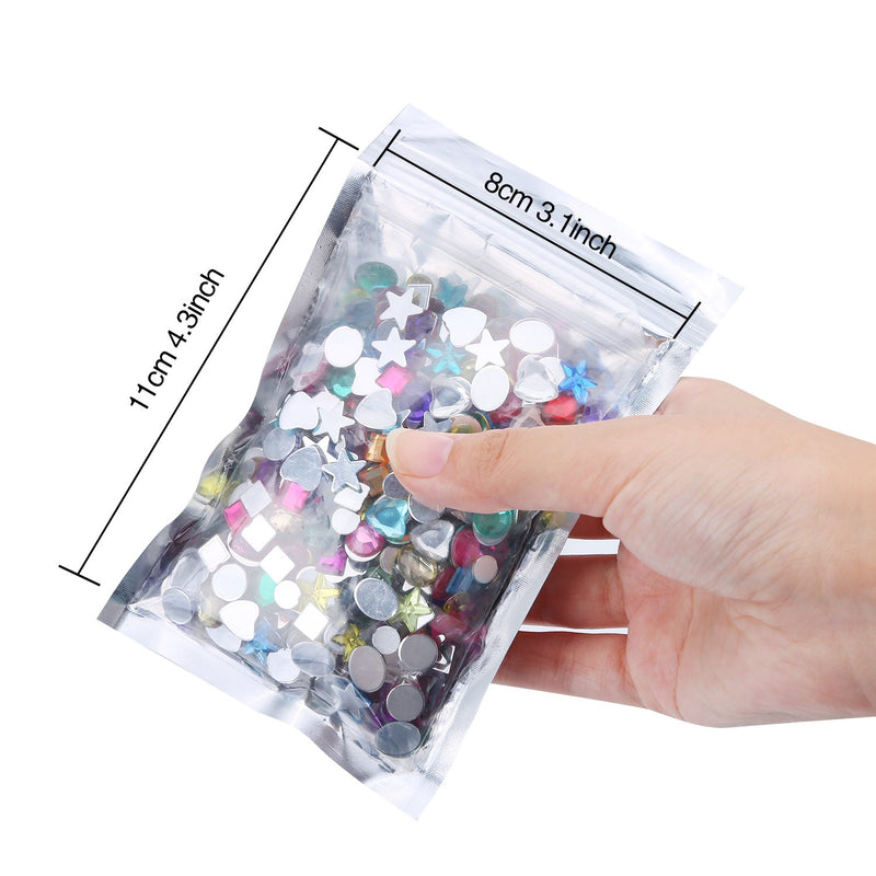 [Australia] - Blulu 600 Pieces Gems Acrylic Craft Jewels Flatback Rhinestones Gemstone Embellishments Heart Star Square Oval and Round, Assorted Color (6 to 10 mm) 
