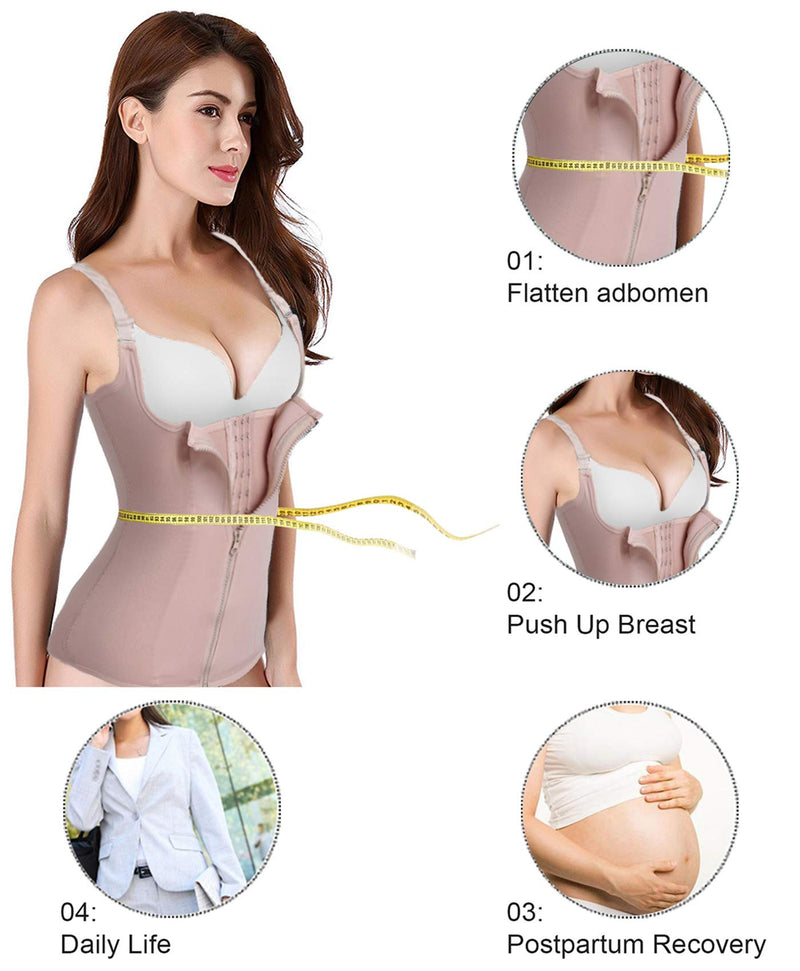 [Australia] - Maternity Support Belt Postpartum Waist Trainer Shapewear Recovery Waist Cincher Beige Small (Pack of 1) 