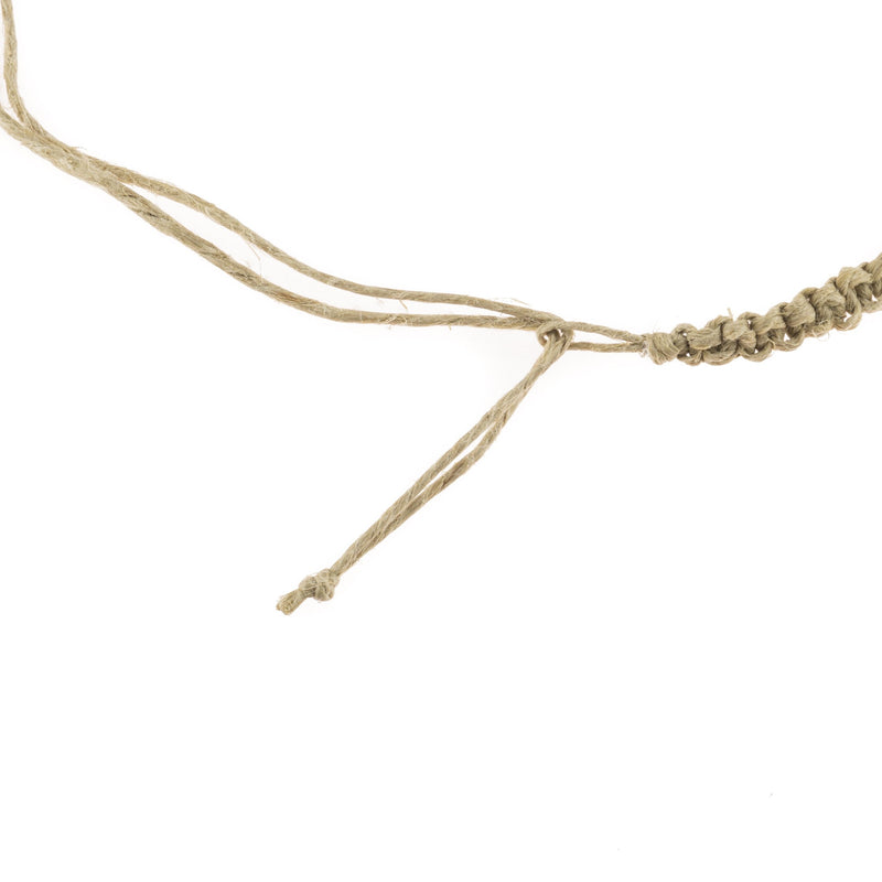 [Australia] - BlueRica Hemp Cord Anklet Bracelet with Rainbow Colored Beads 