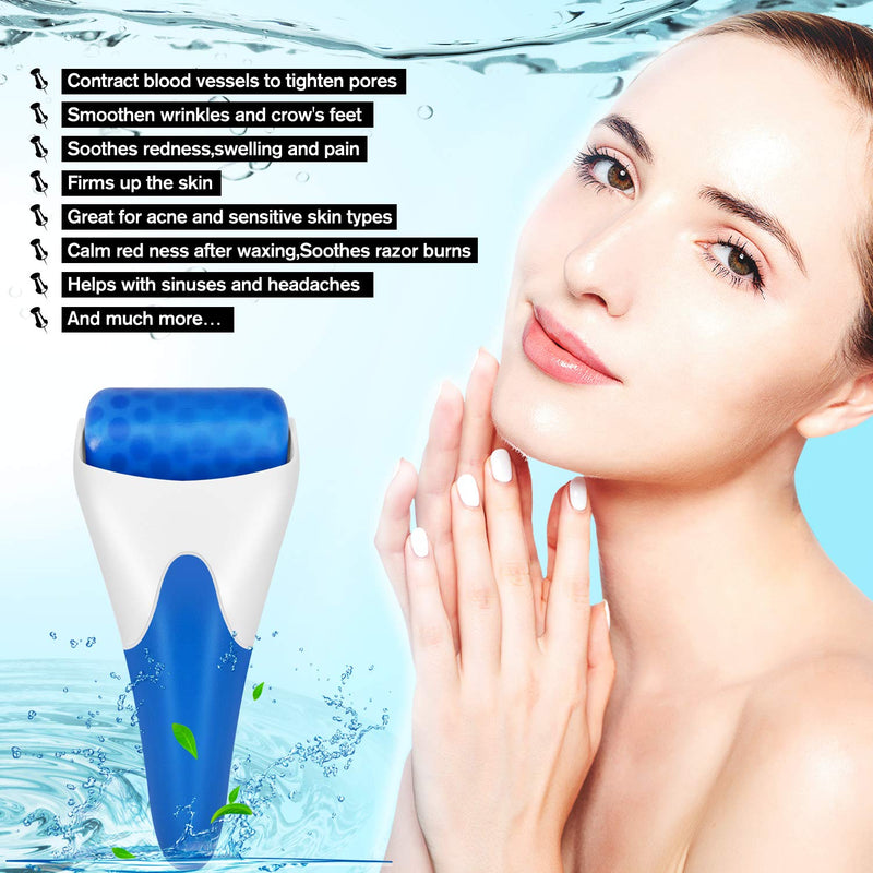[Australia] - LATME Ice Roller for Face Eyes,Womens Gifts,Face Massager Roller Puffiness Migraine Pain Relief and Minor Injury(Blue) Blue 