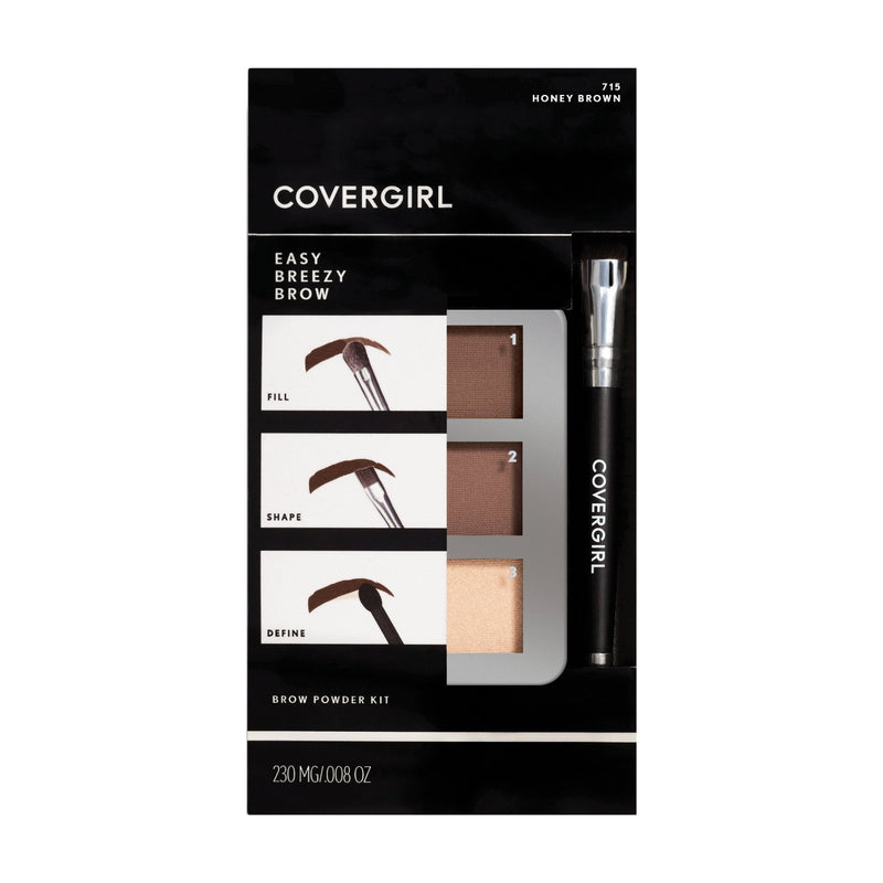 [Australia] - COVERGIRL Easy Breezy Brow Powder Kit, Honey Brown (packaging may vary) 1 Count 