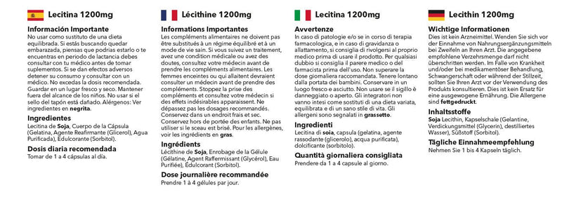[Australia] - Soy Lecithin Capsules 1200mg | 120+120 (240) Capsules | Manufactured in The UK 240 Count (Pack of 1) 