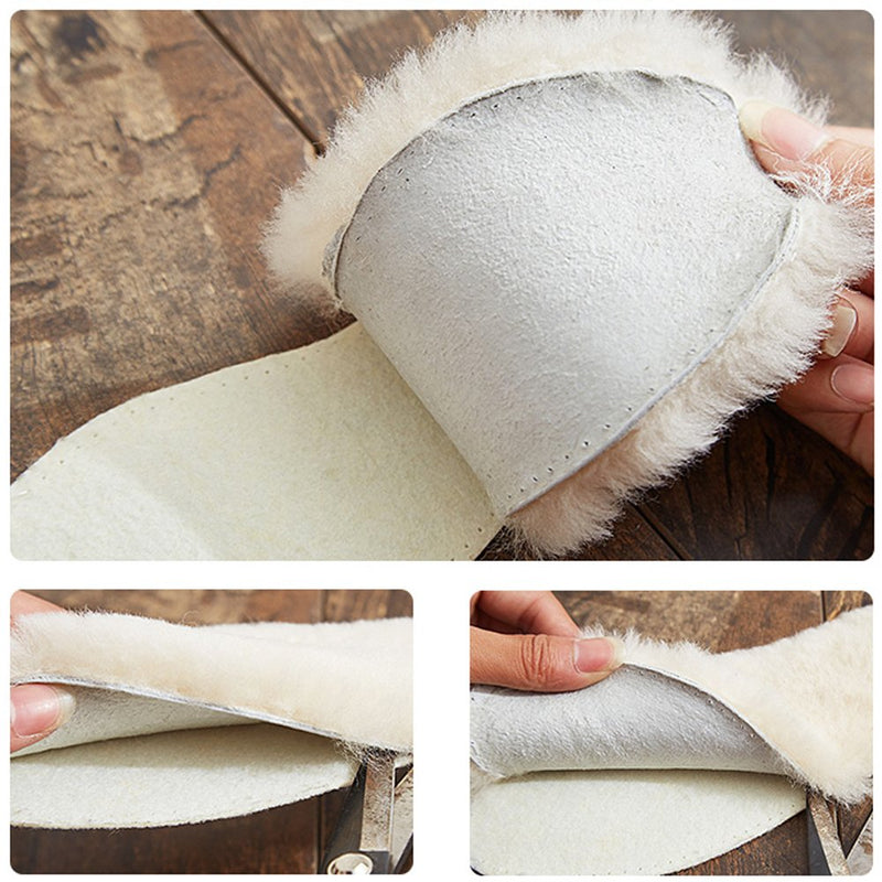 [Australia] - [2 Pair]Real Pure Sheepskin Luxury Insoles Sheepskin Lambswool Blended Shoe Insoles | Durable & Fluffy Perfect for Flat, Beige, [2-Pairs]US 9 