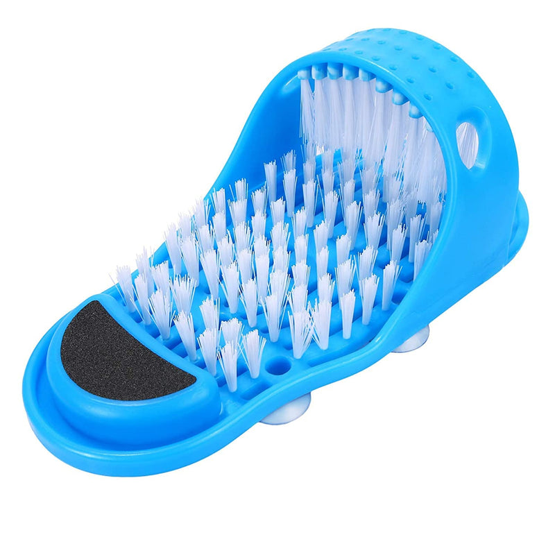 [Australia] - Foot Cleaner Scrubber for Shower Non-Slip Dead Skin Remover Bristle Slipper No Bending Foot Massager Stick With Suction Cups Prevents Dry & Callused Feet 