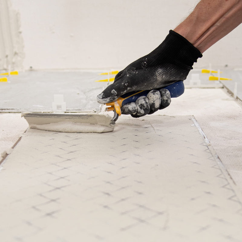 [Australia] - QEP 6 in. x 2 in. Comfort Grip Flat Margin Flooring Trowel with Bucket Hook, Silver (42112) 