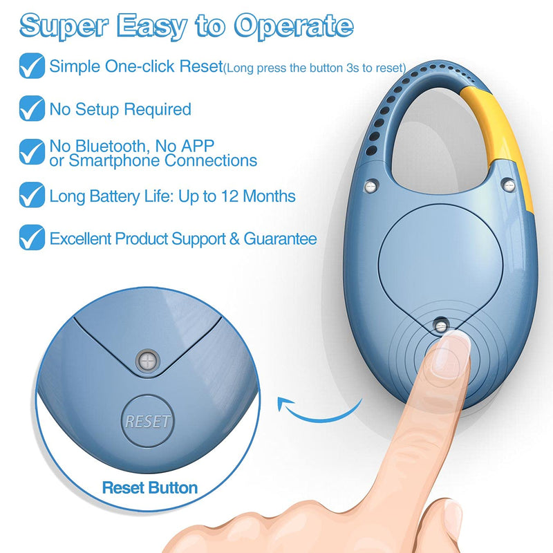[Australia] - Simple 3D Step Counter, Walking Pedometer, Steps Tracker with Neck Lanyard / Carabiner for Men Women Teens Adults Seniors (Silver-White) Blue 