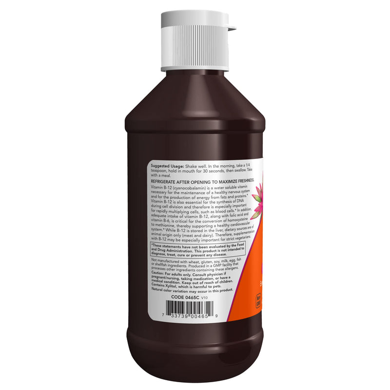 [Australia] - NOW Supplements, Vitamin B-12 Complex Liquid, Energy Production*, Nervous System Health*, 8-Ounce 8 Fl Oz (Pack of 1) 