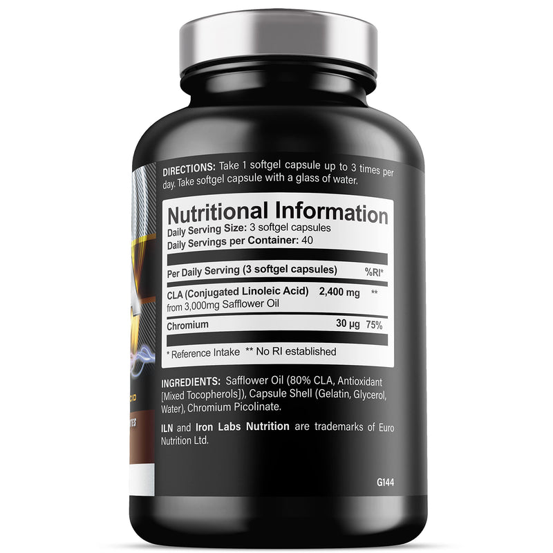 [Australia] - CLA Softgels - 3000mg per Serving with 80% Active Isomers for 2400mg Active CLA - Softgel CLA Capsules with Conjugated Linoleic Acid - Suitable for Men and Women (120 Capsules) 