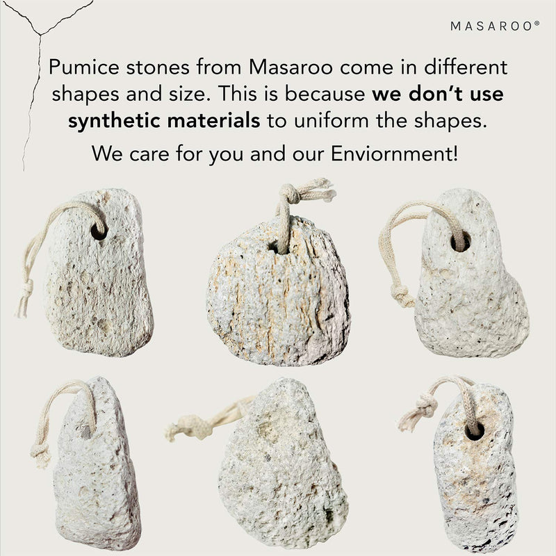 [Australia] - Masaroo Pumice Stone for Feet - Natural Foot Files for Hard Skin - Callus Remover for Feet - Hard Skin Remover Foot - Natural Foot Scraper 