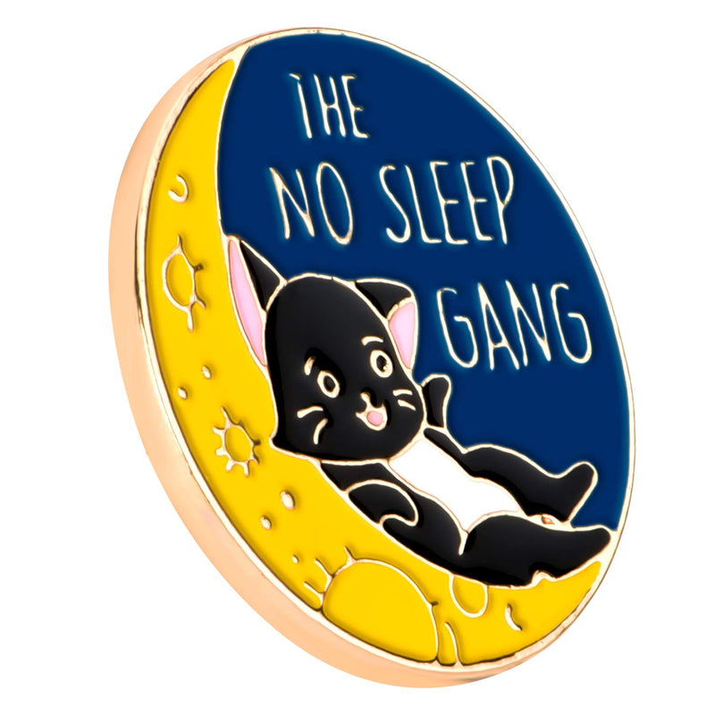 [Australia] - Avamie The No Sleep Gang Moon Star Cat Enamel Lapel Pin 