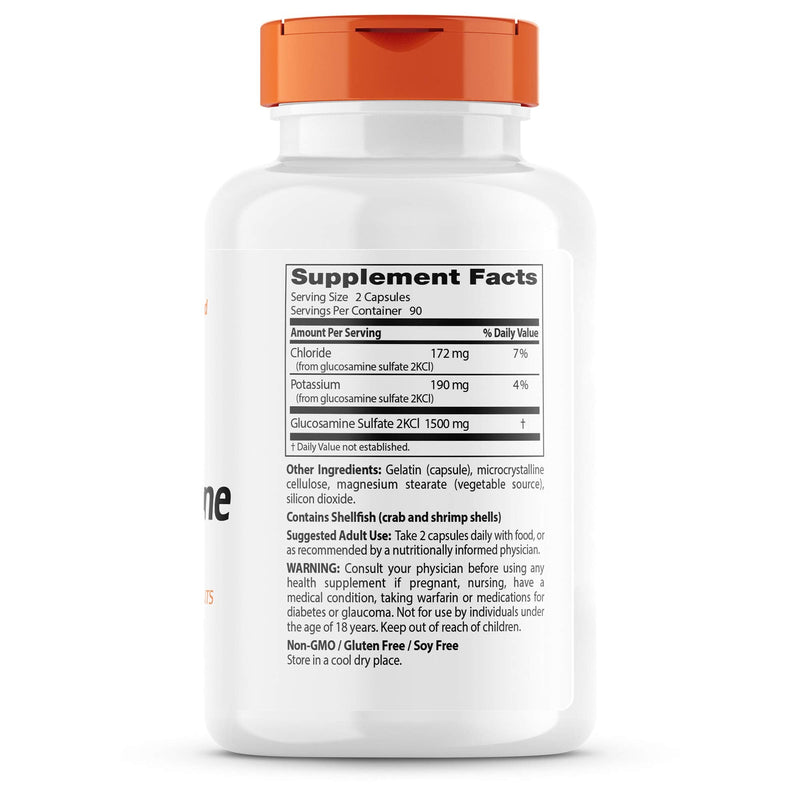[Australia] - Doctor's Best Glucosamine Sulfate, Non-GMO, Gluten & Soy Free, Joint Support, 750 mg, 180 Count 180 Count (Pack of 1) 