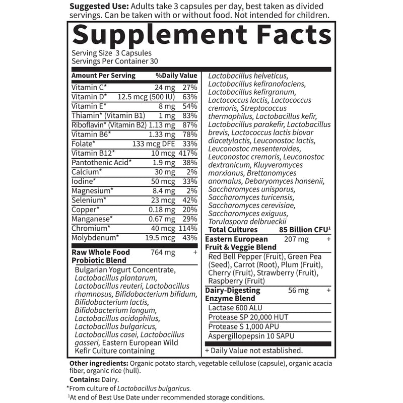 [Australia] - Garden of Life Raw Probiotics for Women - 85 Billion CFU Probiotic for Vaginal Probiotics with Vitamins, Minerals, Enzymes - 90 Capsules, Womens Probiotic Supplement for Digestive and Immune Health 