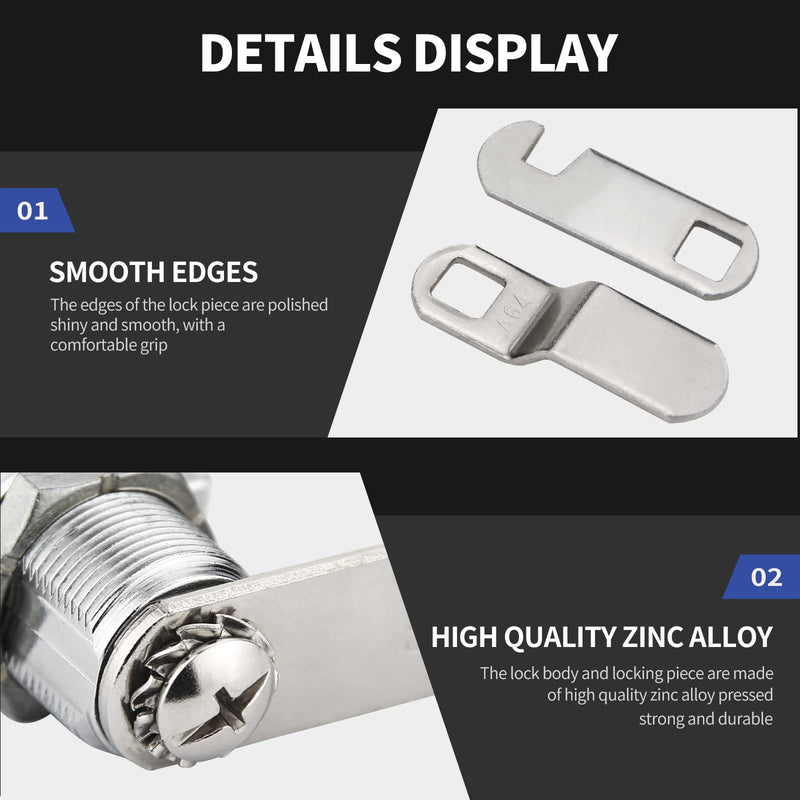 [Australia] - Thumb Operated Offset Cam Lock, 2-Pack 5/8 Inch Non-Locking Compartment Latch for Mounting in RV Compartment Door, Camper Storage Door, Cabinet Mailbox Drawer Keyless Replacement Lock 