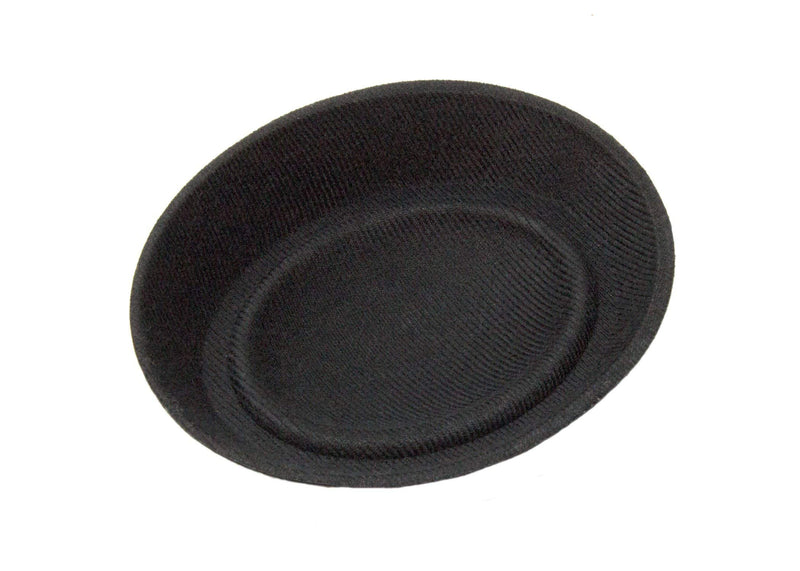 [Australia] - Oval Pillbox Stewardess Fascinator Hat Base 6 1/2" x 5 1/2" - Black 