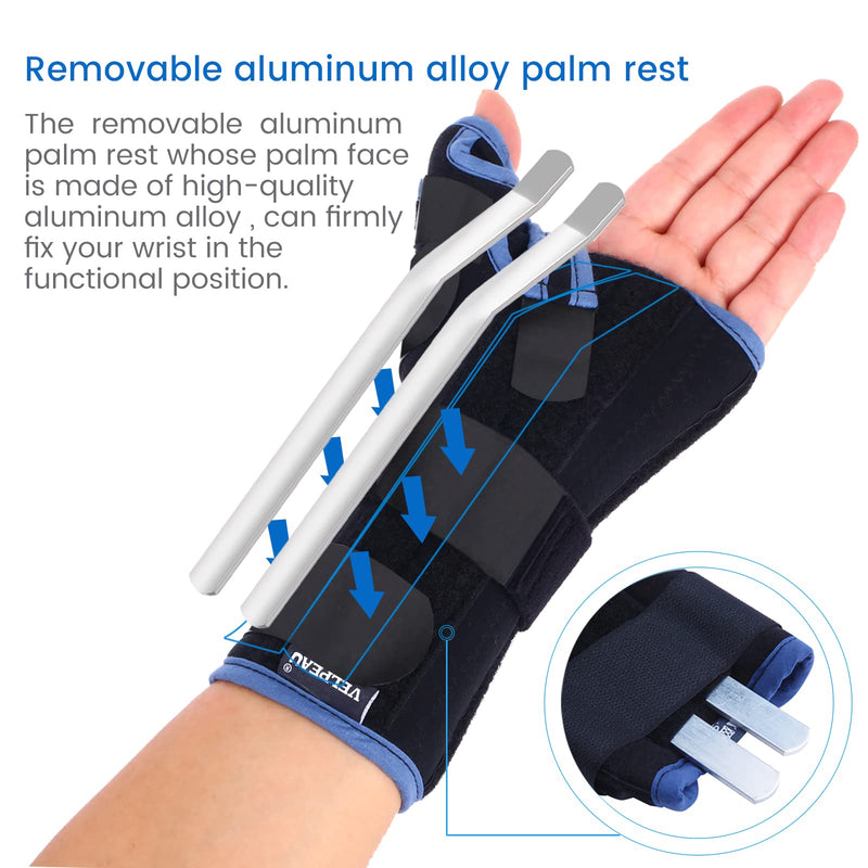 [Australia] - VELPEAU Wrist Brace with Thumb Spica Splint for De Quervain's Tenosynovitis, Carpal Tunnel Pain, Stabilizer for Tendonitis, Arthritis, Sprains & Fracture Forearm Support Cast (Regular, Left Hand -M) Medium (Pack of 1) Regular-left Hands 