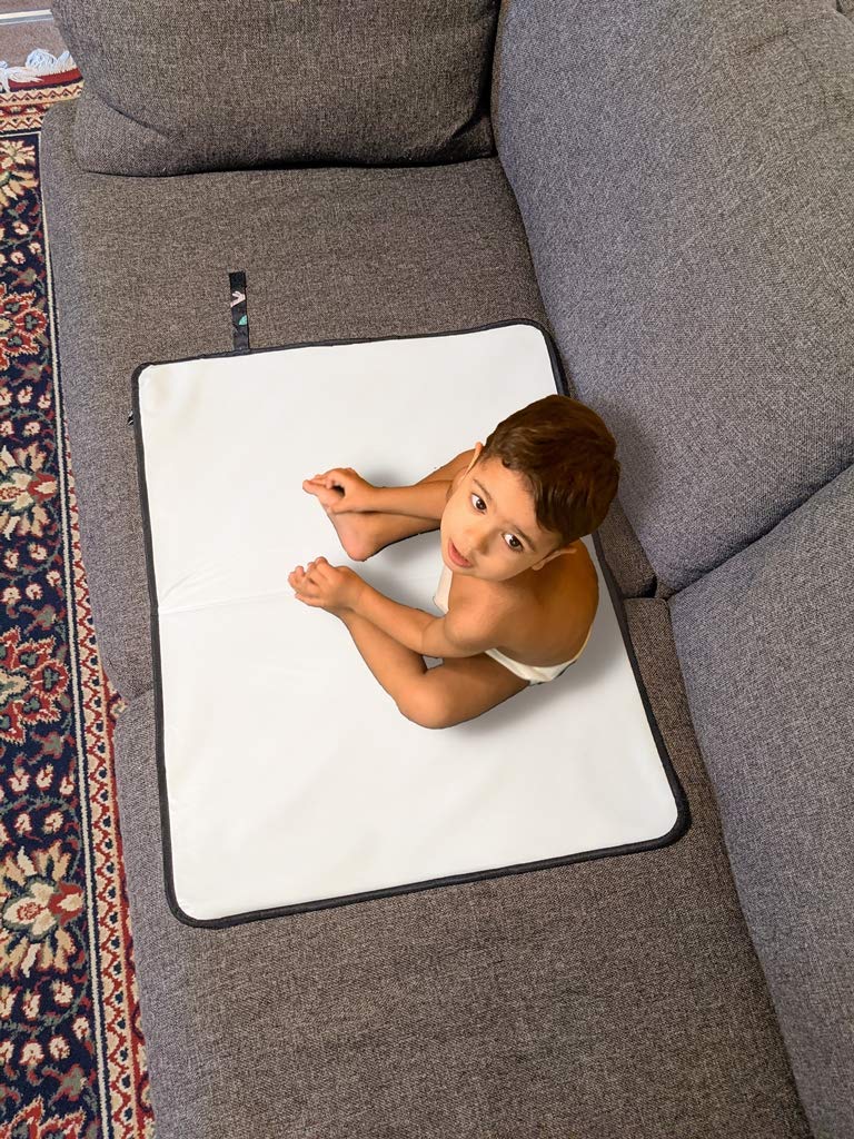 [Australia] - JollyEst® Foldable Travel Changing Mat | Extra Large 70cm x 55cm, Padded, Free Wet-Dry Bag Black 
