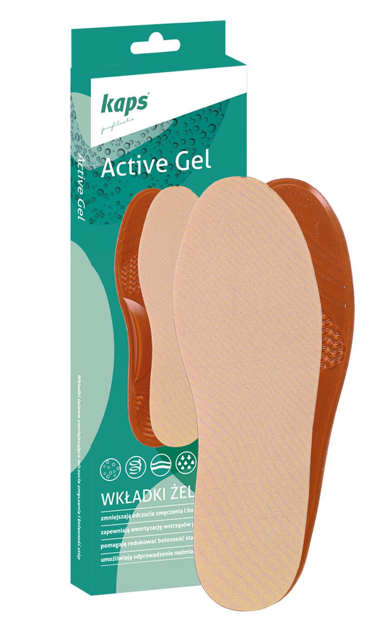 [Australia] - Premium Thick Gel Insoles, Callus Corn and Joint Pain Relief, Diabetes and Pregnancy Foot Pain Relief, Exceptionally Soft, Kaps Active Gel 39-40 EUR /6-7 UK Women 