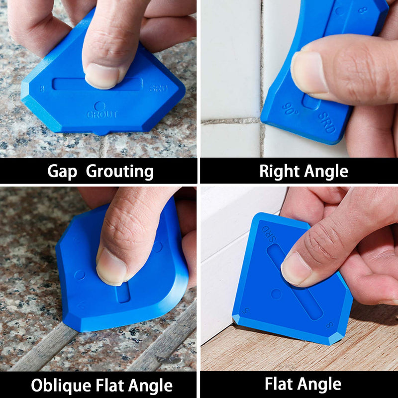 [Australia] - King&Charles Caulking Tool, Caulk Remover& Glass Glue Angle Scraper, 3 in 1 Silicone Caulking Tool Kit - Caulk Removal Tool 