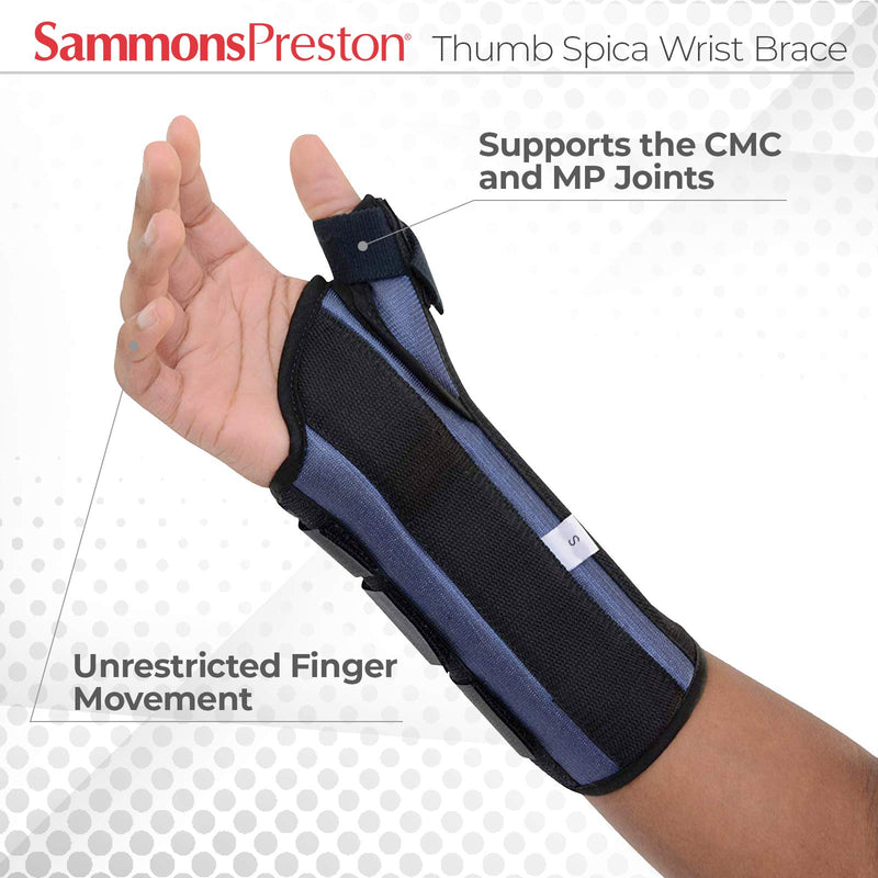 [Australia] - Sammons Preston - 78014 Thumb Spica Wrist Brace, Thumb Splint, Wrist Splint for Wrist Support, Wrist Brace, Thumb Brace for CMC & MC Joints, Wrist Spica, Thumb Spica, Thumb Support, Left Hand, Small 