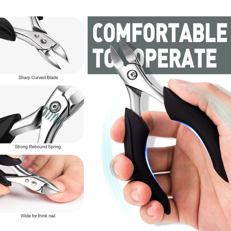 [Australia] - BEZOX Nail Clippers Set for Thick Nail, Toenail Clippers Fingernail Clippers & Toe Nail Clippers for Adults, Men and Women (6 Pcs) Green 