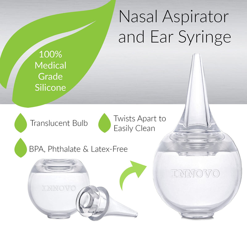 [Australia] - Innovo Ear Syringe, Nasal Aspirator and Touchless Digital Forehead Thermometer Bundle 