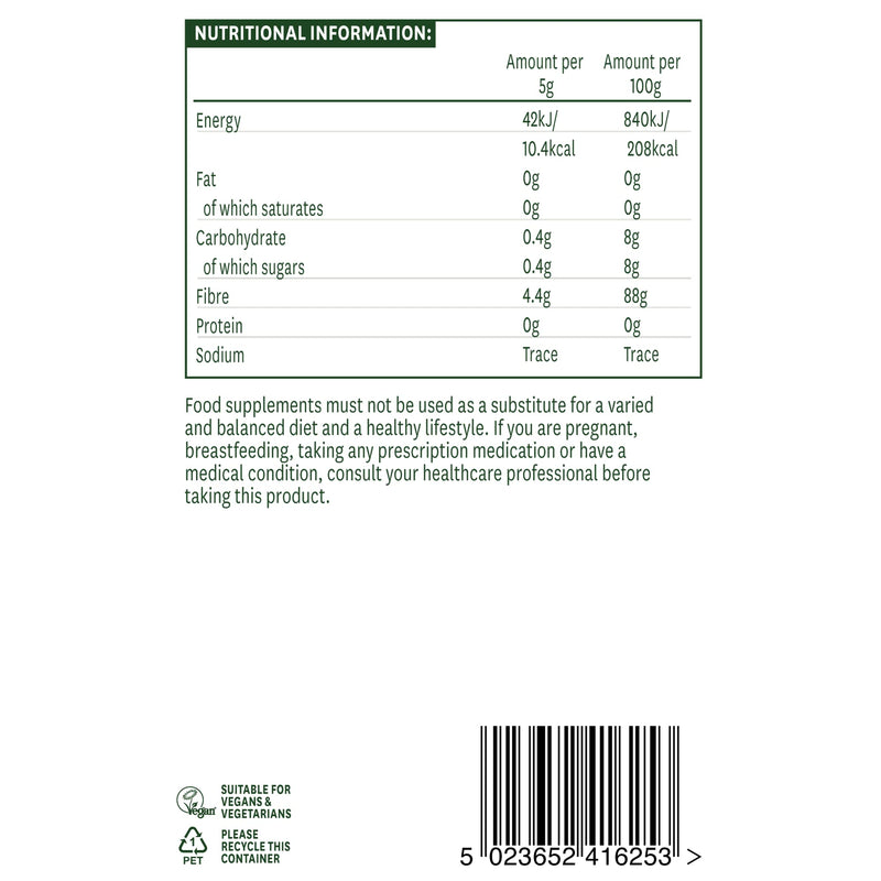 [Australia] - Natures Aid Inulin Powder, 250 g (from Chicory Root, 100% Natural with FOS, High Fibre, Low Calorie, Prebiotic, Vegan Society Approved, Made in the UK) 