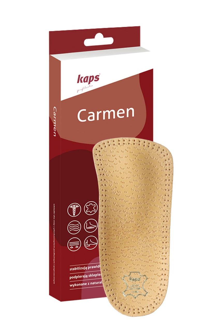 [Australia] - Orthotic 3/4 leather insoles toe-free with longitudinal and metatarsal arch support, Kaps Carmen 37 EUR / 4 UK Women 