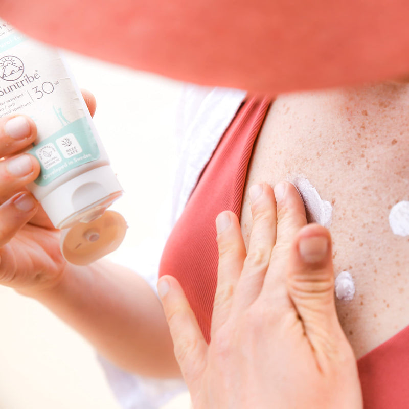 [Australia] - Suntribe All Natural Mineral Body & Face Sunscreen - SPF 30 - Reef Safe - Organic - Mineral UV-Filter (Zinc Oxide) - 7 Ingredients - Water resistant - White to transparent (100 ml) 100 ml (Pack of 1) 