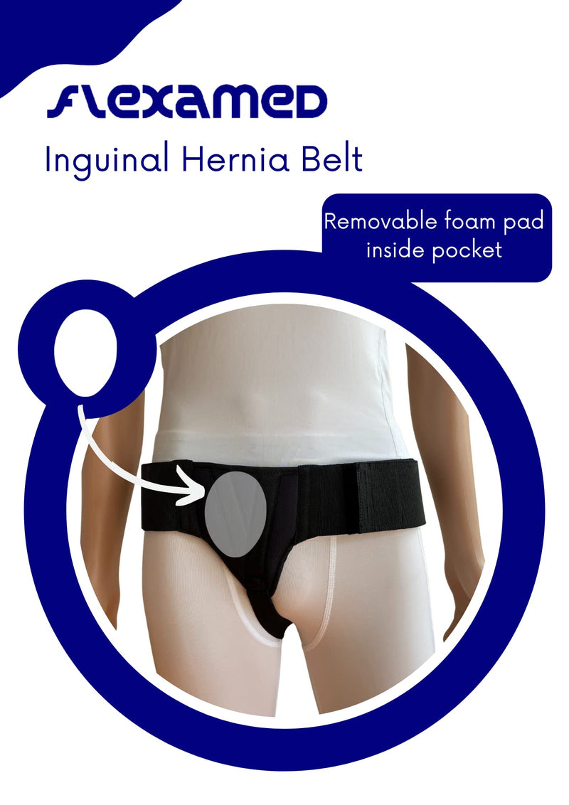 [Australia] - Hernia Gear Right Side Inguinal Hernia Groin Belt Black (XL 44-48) XL 44-48 