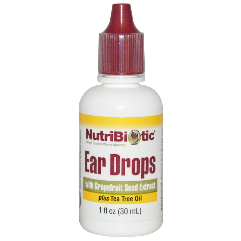 [Australia] - NutriBiotic Ear Drops with Grapefruit Seed Extract and Tea Tree Oil (Pack of 2), 1 Oz Each 