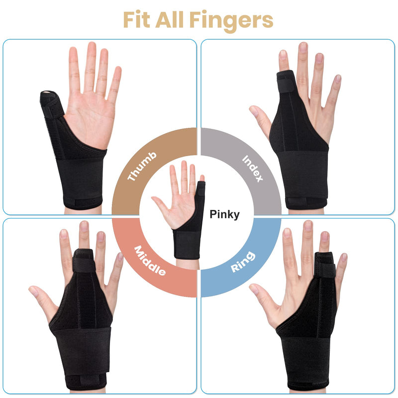 [Australia] - EDNYZAKRN Trigger Finger Splint, Pinky Finger Splints for Finger Pain Relief and Broken Fingers, Little Finger Brace Wrist Support for Carpal Tunnel Arthritis Tendonitis Large 