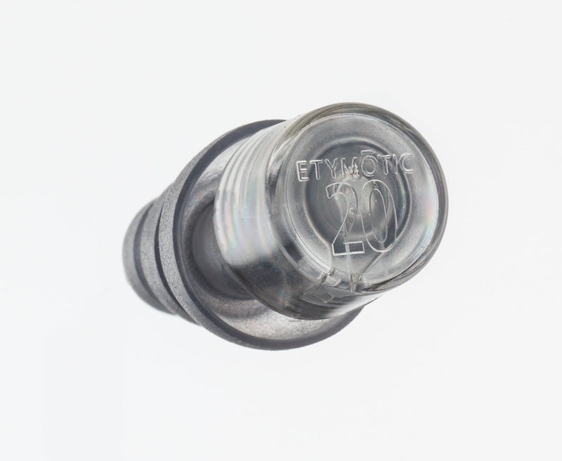 [Australia] - Etymotic Research ER20XS High-Fidelity Earplugs (Concerts, Musicians, Airplanes, Motorcycles, Sensitivity and Universal Hearing Protection) - Standard Fit, Clear Stem, Clear/Frost 